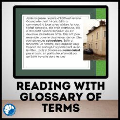 Alternative view of Edith Piaf Google™ drive French reading comprehension activity