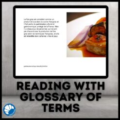 Foie Gras Google™ slides French reading comprehension activity