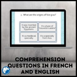 Foie Gras Google™ slides French reading comprehension activity