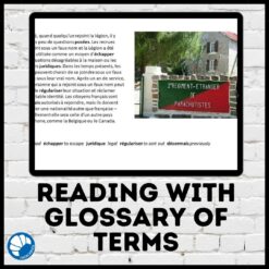 French Foreign Legion Google Drive™ French reading comprehension activity