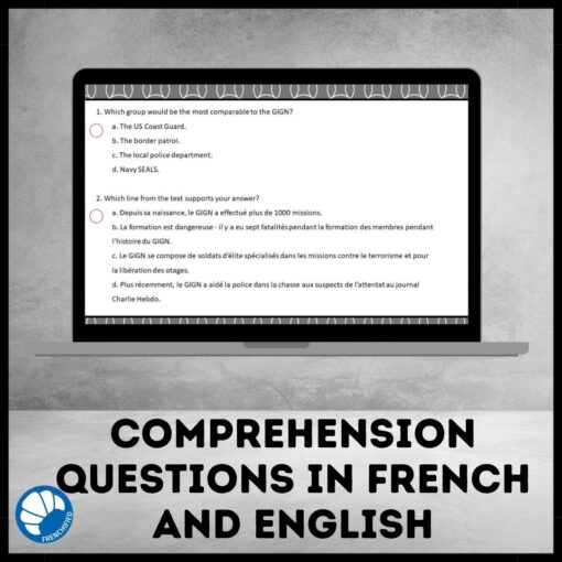 Le GIGN Google™ drive French reading comprehension activity - Image 3