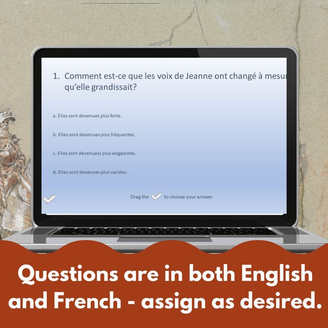 Joan of Arc bundle - French reading for print and Google™ slides 4 Joan of Arc bundle - French reading for print and Google™ slides - Image 4