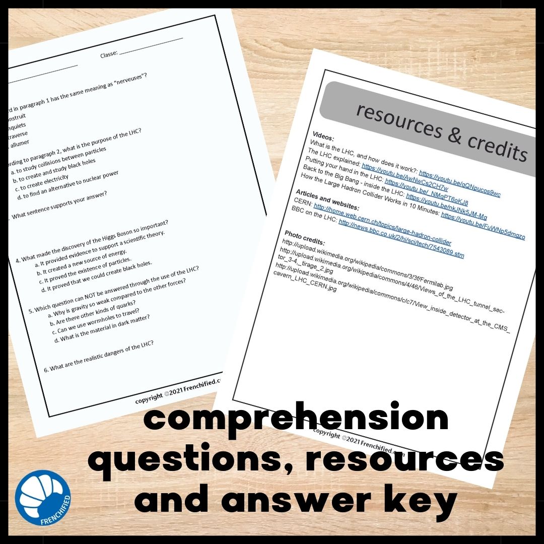 Large Hadron Collider bundle - print and digital French reading 3 Large Hadron Collider bundle - print and digital French reading - Image 3