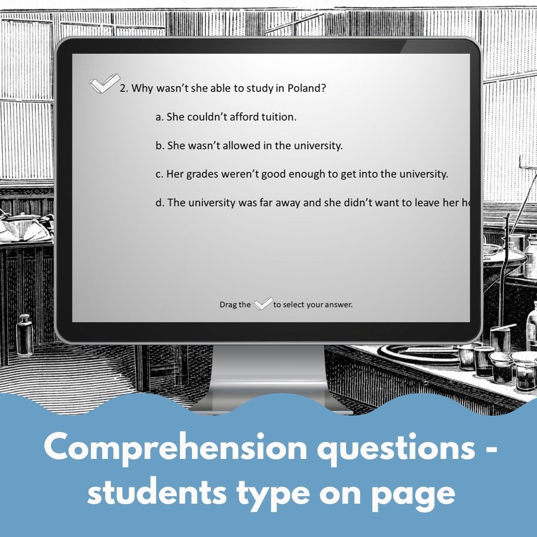 Marie Curie bundle French reading print and Google™ drive 3 Marie Curie bundle French reading print and Google™ drive - Image 3