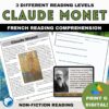 Monet bundle French reading print and Google slides 11 Monet Bundle
