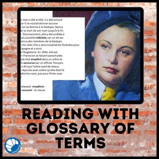 Nancy Wake Google™ drive French reading comprehension activity - Image 2
