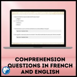 Princess Grace Google™ drive French reading comprehension activity