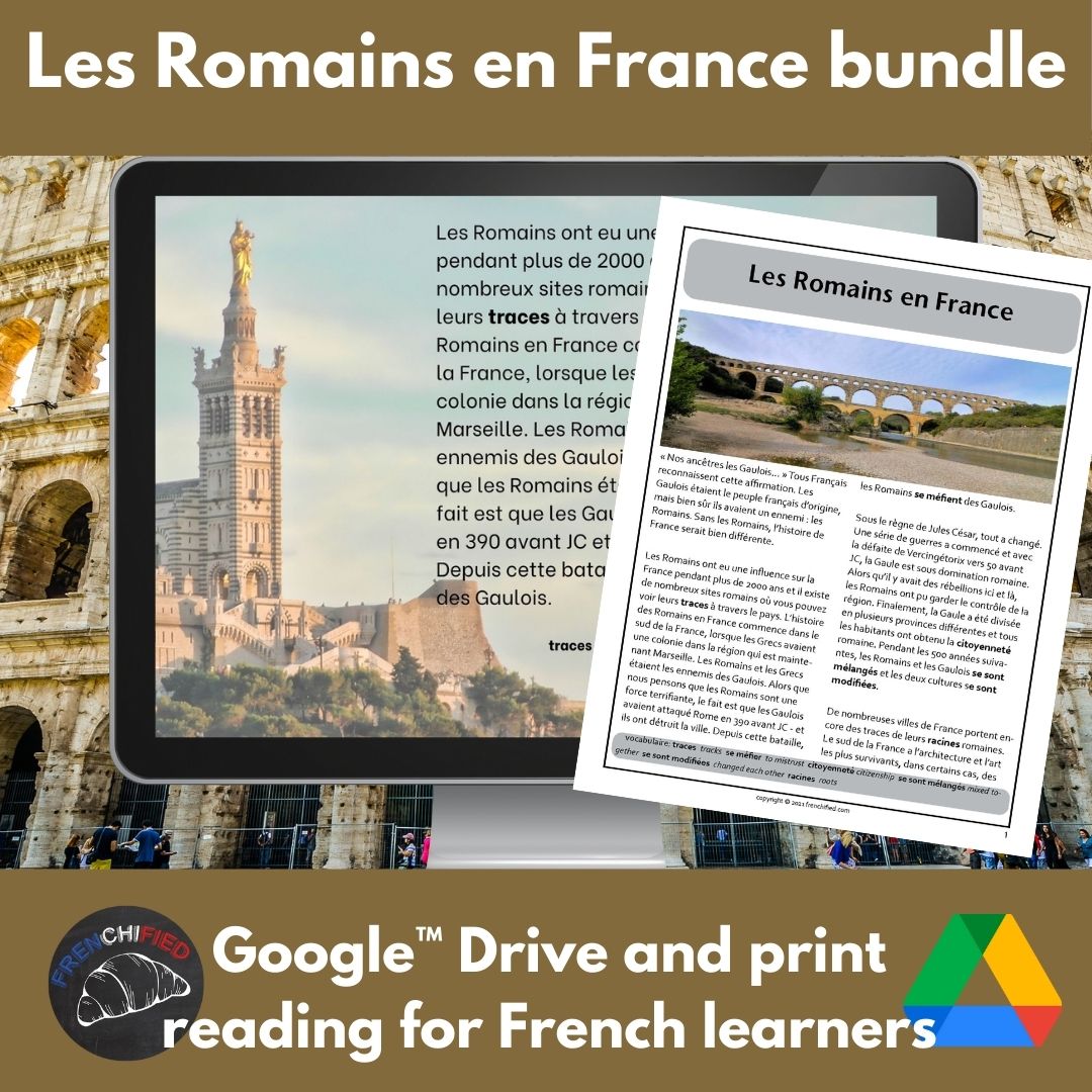 Romans in France bundle French reading print and digital versions