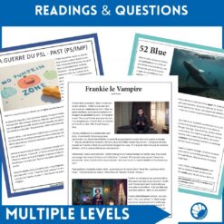 French Short Story Bundle - French sub plans & reading comprehension activities