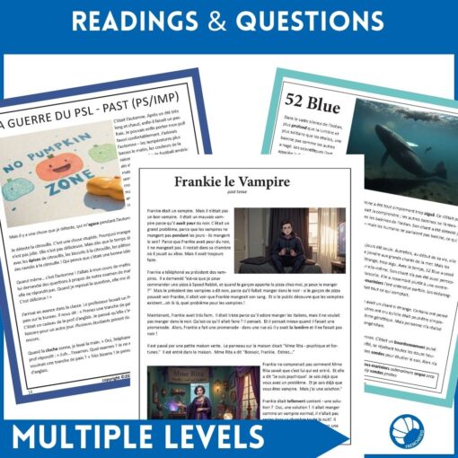French Short Story Bundle - French sub plans & reading comprehension activities - Image 2