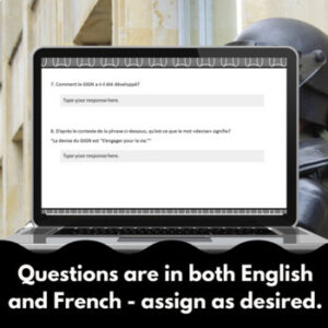 Le GIGN Google™ drive French reading comprehension activity