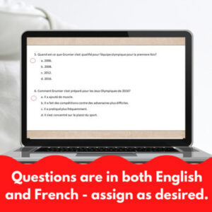 Gauthier Grumier Google™ drive French reading comprehension activity
