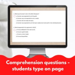 Gauthier Grumier bundle French reading comprehension activity print & digital