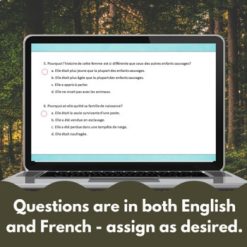La femme sauvage Google™ drive French reading comprehension activity
