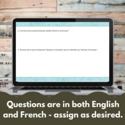 Foie Gras Google™ slides French reading comprehension activity