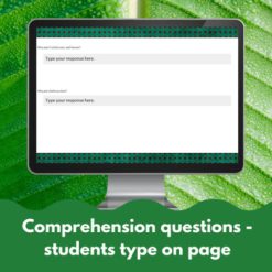 Sloths bundle French reading comprehension activity print and digital