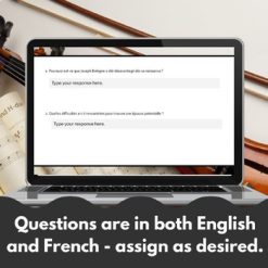 Joseph Bologne Google™ slides French reading comprehension activity