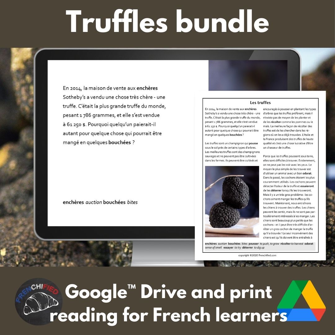Truffles bundle French reading print and digital