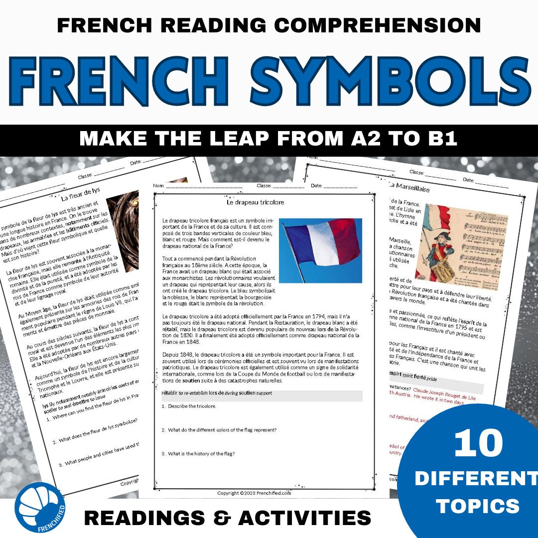 Short French reading passages - Symbols of France 3 Short French reading passages - Symbols of France - Image 3