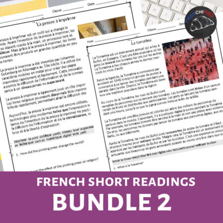 French short reading passages bundle 2