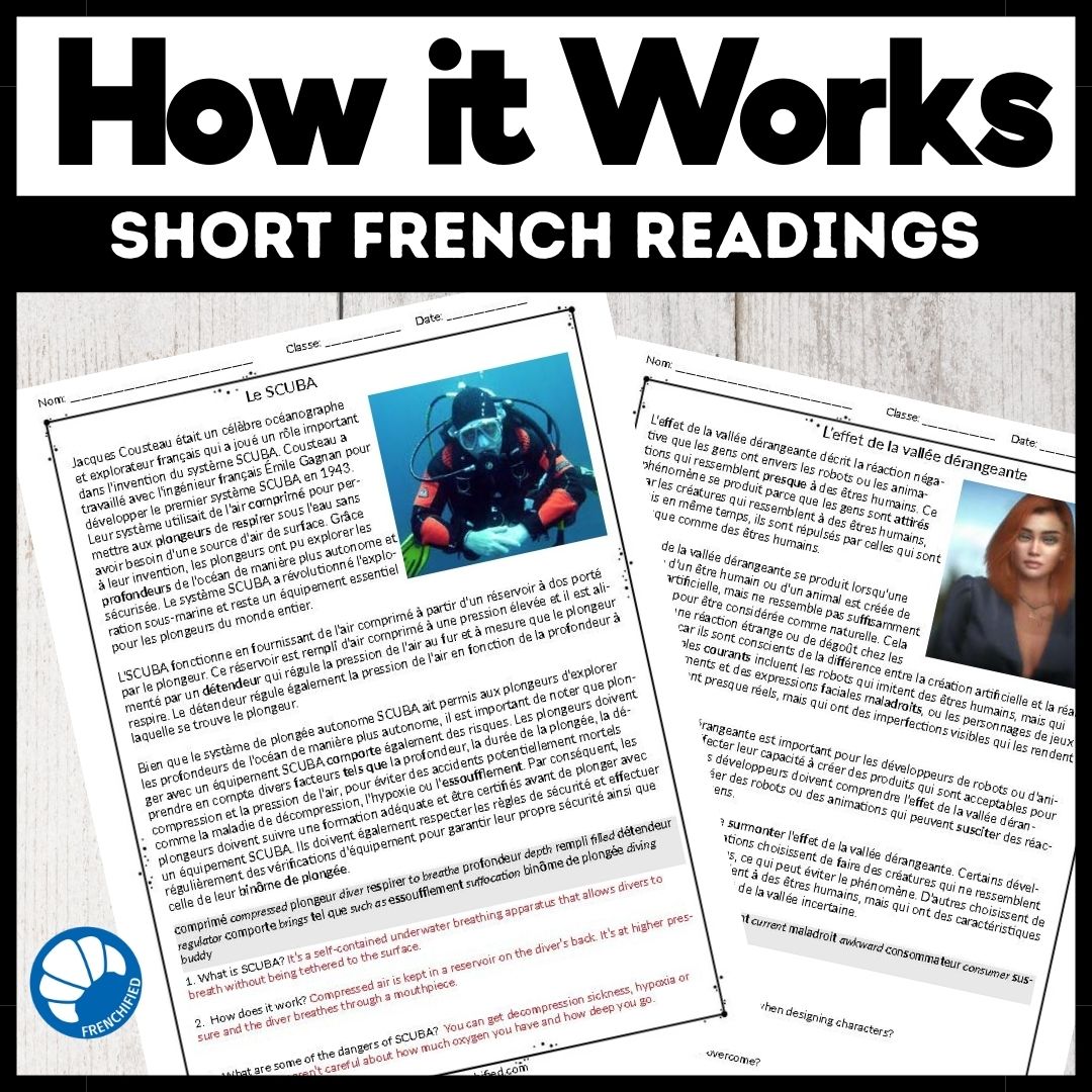 How it works Short French reading passages