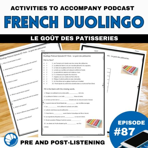 Activities for French Duolingo Podcast Episode 87: Le goût des pâtisseries - Image 5