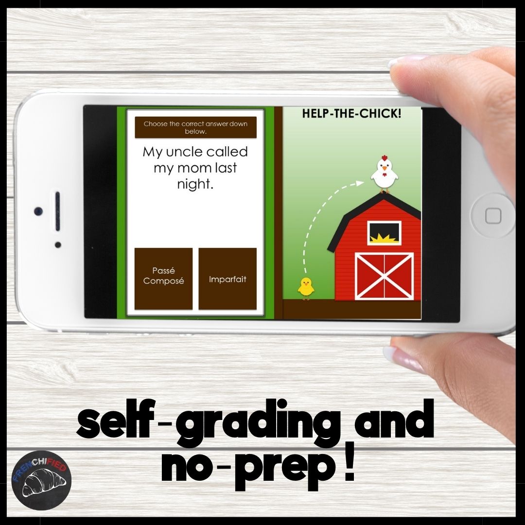 Alternative view of French grammar and vocabulary digital task card bundle - Boom™ Cards