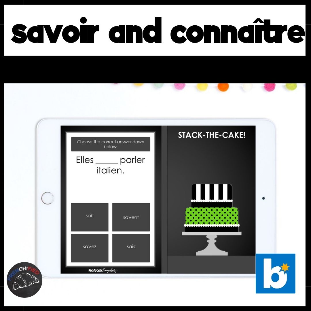 French savoir and connaître - Boom™ Cards