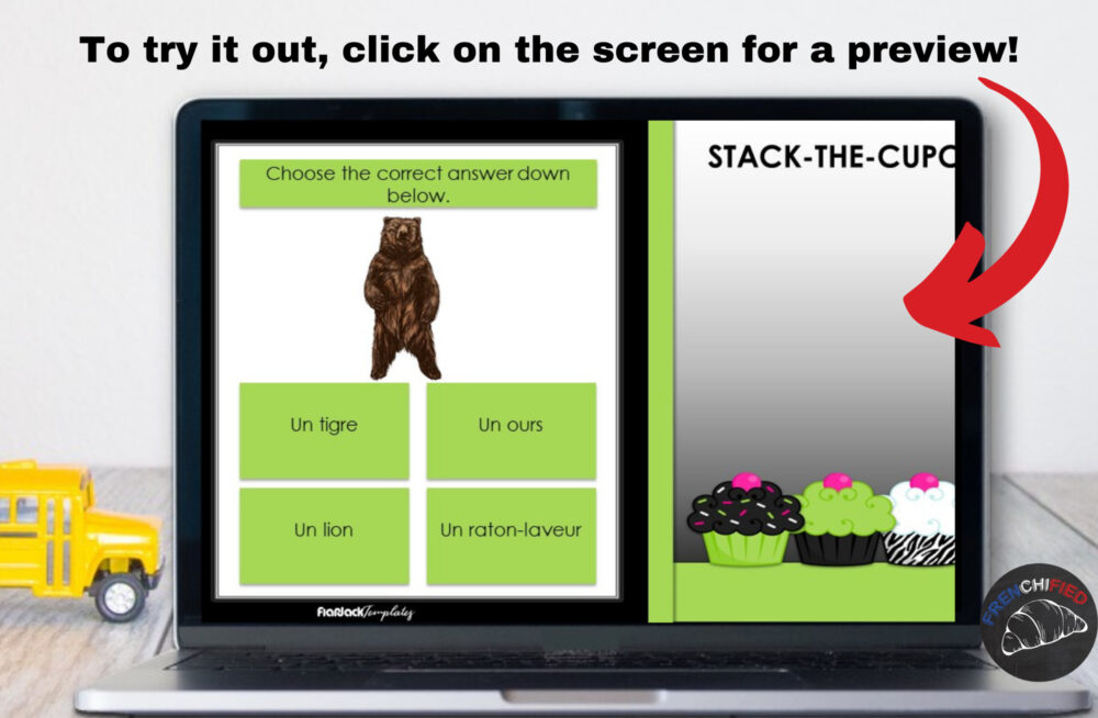 French zoo animals vocabulary - Boom™ Cards