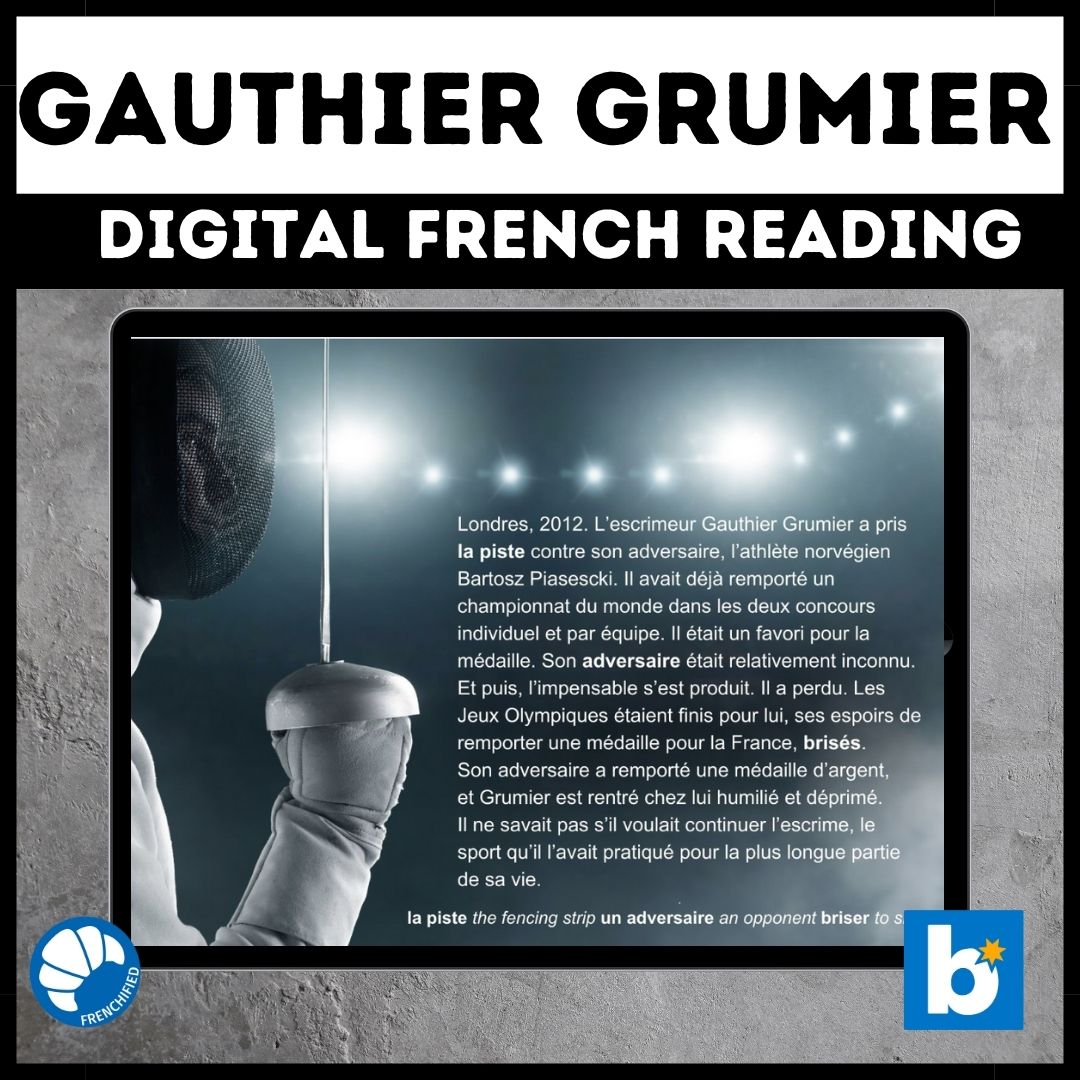 Gauthier Grumier French reading comprehension for Boom™ cards
