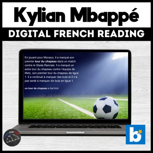 Kylian Mbappé French reading comprehension for Boom™ cards