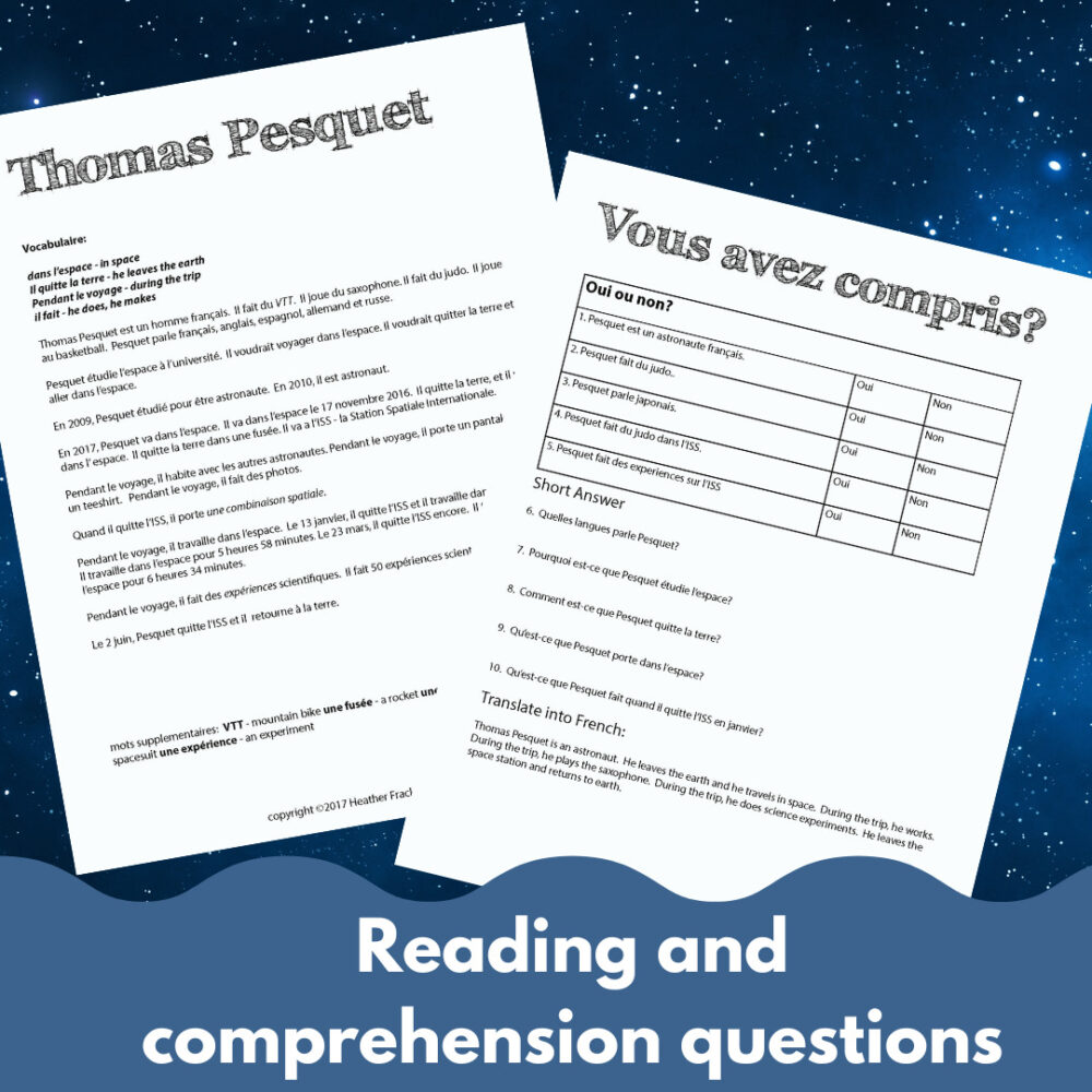 Thomas Pesquet in French class - an exciting person