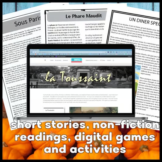Alternative view of French autumn activities bundle
