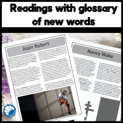 French biography bundle 1 reading comprehension activities 9 French biography bundle 1 reading comprehension activities