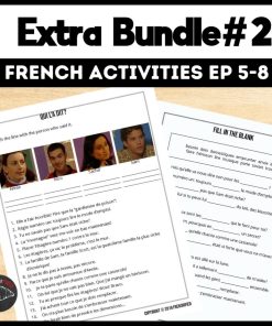 Extra French episodes 5-8 worksheets