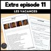 Extra French episode 11 worksheets
