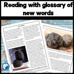 Les truffes French reading activity