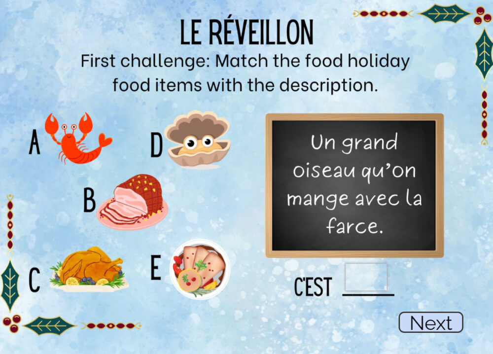 Cheerful French Christmas lesson plans