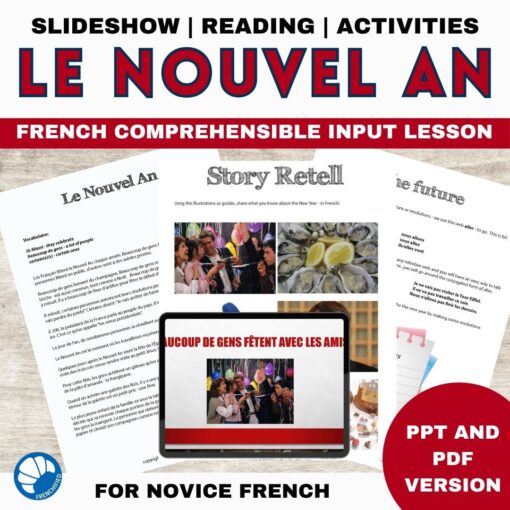 Nouvel An French comprehensible input lesson