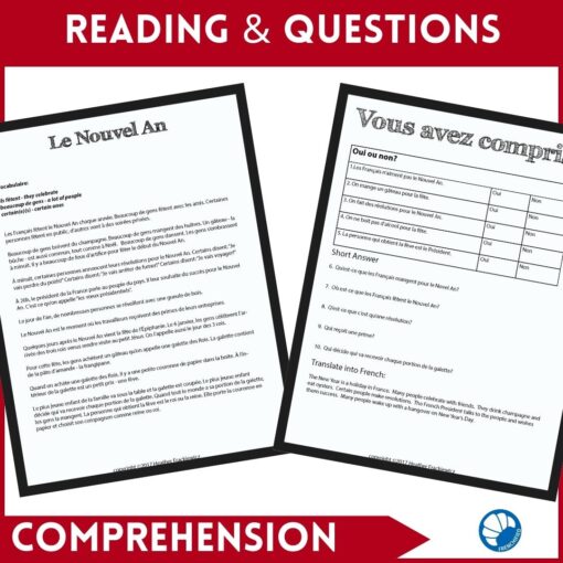 Le Nouvel An French comprehensible input lesson plan - Image 5