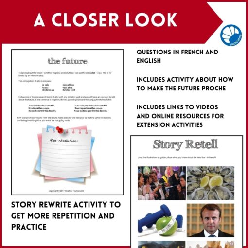 Le Nouvel An French comprehensible input lesson plan - Image 3