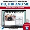 German pronouns digital game