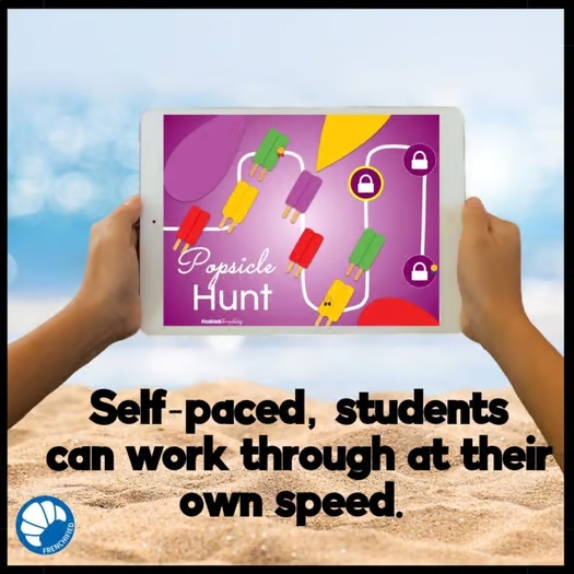 Alternative view of French Summer vocabulary digital game