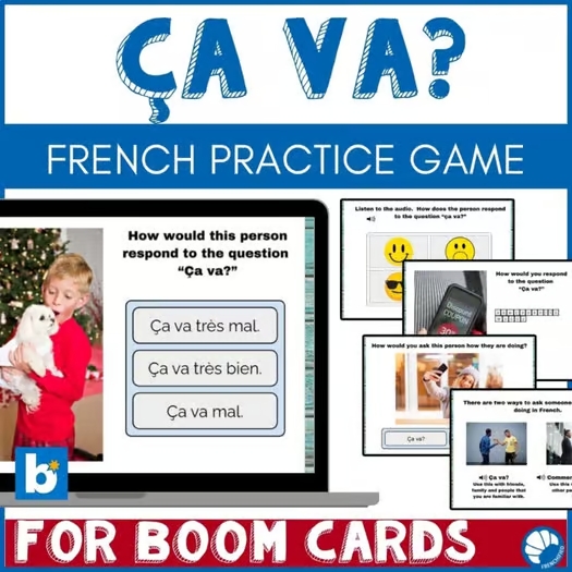 French ça va lesson - Boom™ Cards