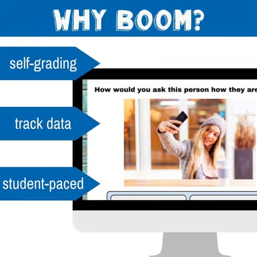 Alternative view of French ça va lesson - Boom™ Cards