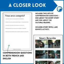 French Father's Day short story La Fête des Pères - present and past tense