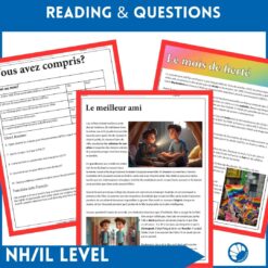 French Pride Month Mois de Fierté short story and reading activity
