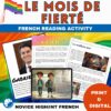 French Pride month mois de fierté reading