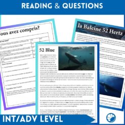 - the Loneliest Whale French reading comprehension short story