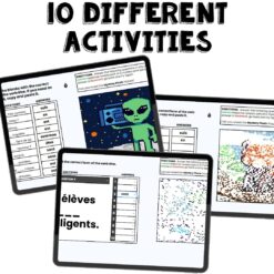 French Etre verb conjugation practice game - the verb TO BE pixel art